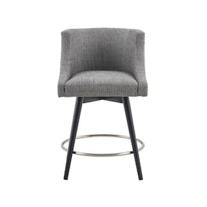 Quarry 26.5 in. Grey Wood Counter Stool