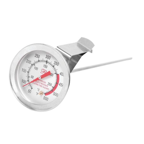 Nexgrill 5 in. Deep Fry Leave-In Meat Thermometer: Stainless Steel, Grill Accessory, Spot Clean Maintenance