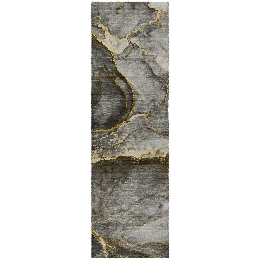 Dream Shag Premium Machine Washable Abstract ADS525 Gold 2 ft. x 7 ft. Runner Rug price history on PriceWatchPro
