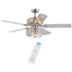 Copper 52 in. Chrome Indoor Remote Controlled Ceiling Fan with Light Kit