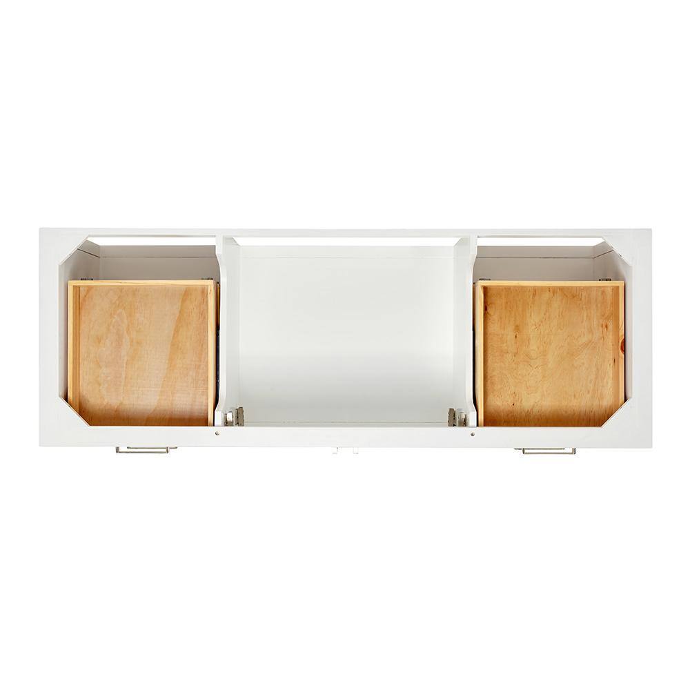 Magnolia 61" White Marble Top Freestanding Bathroom Vanity