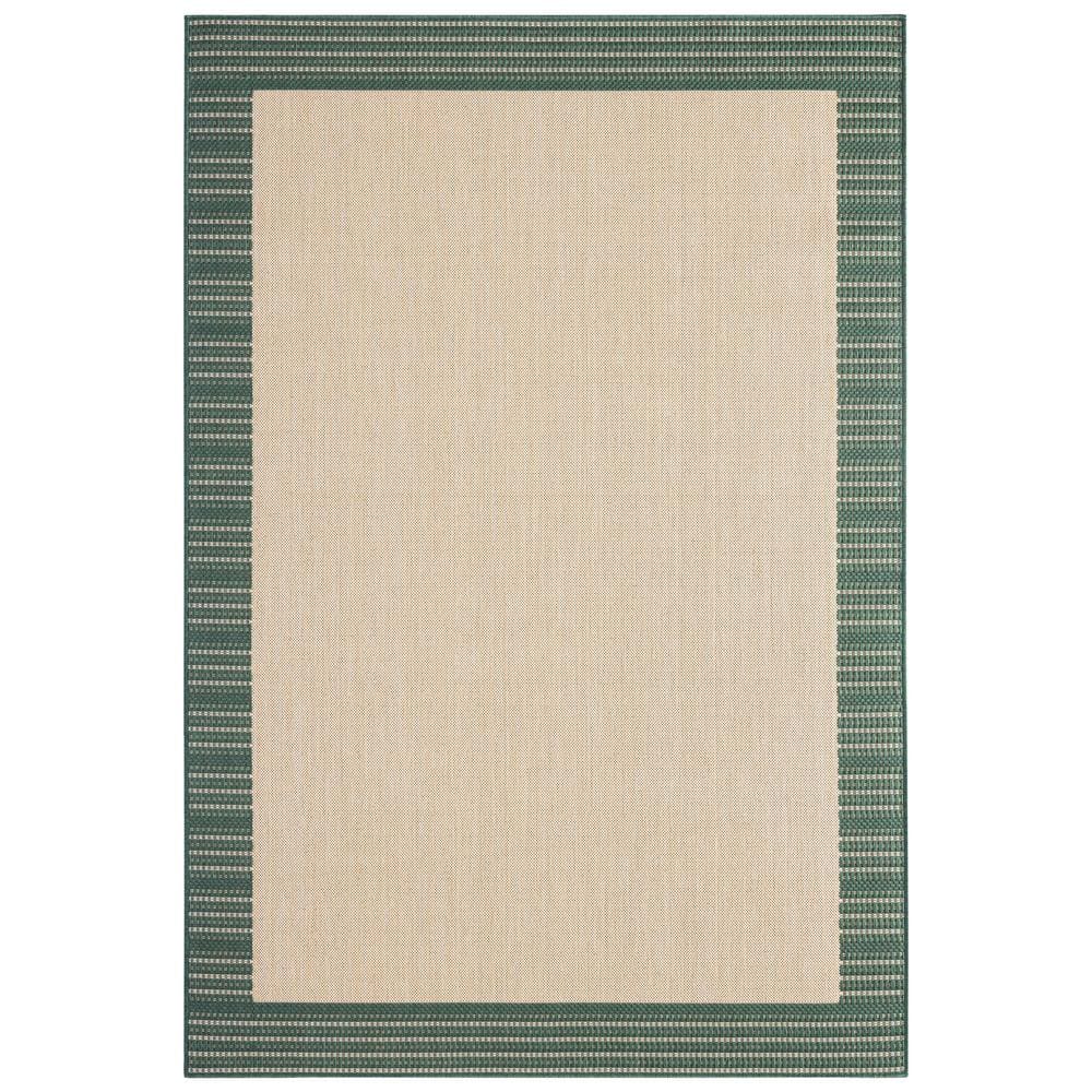 Landry 5'2" x 7'2" Beige and Green Synthetic Indoor/Outdoor Area Rug
