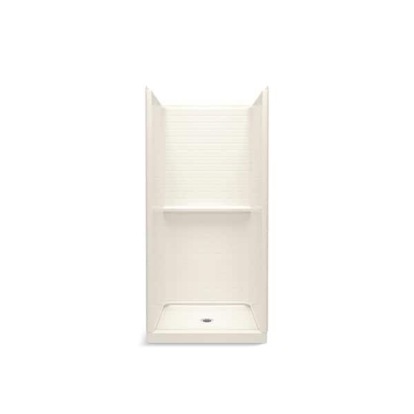 STERLING Traverse 36 in. W x 76.4 in. H 5-Piece Alcove Shower Surround in Biscuit