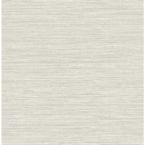 Sheehan Neutral Grey Faux Grasscloth Wallpaper Sample