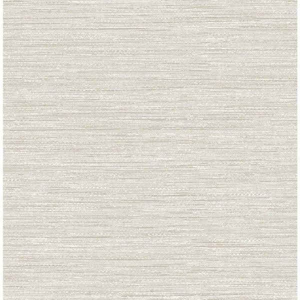 A-Street Prints Sheehan Neutral Grey Faux Grasscloth Wallpaper Sample