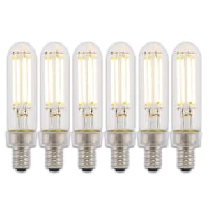 40-Watt Equivalent T6 Dimmable Filament LED Light Bulb Soft White (6-Pack)
