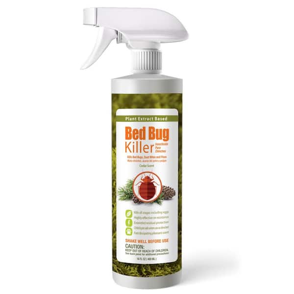 ECOVENGER Bed Bug Killer by EcoRaider 16oz.-100% Efficacy Kills All Stages/Eggs for 2 Weeks, Plant-Based, Child/Pet-Safe