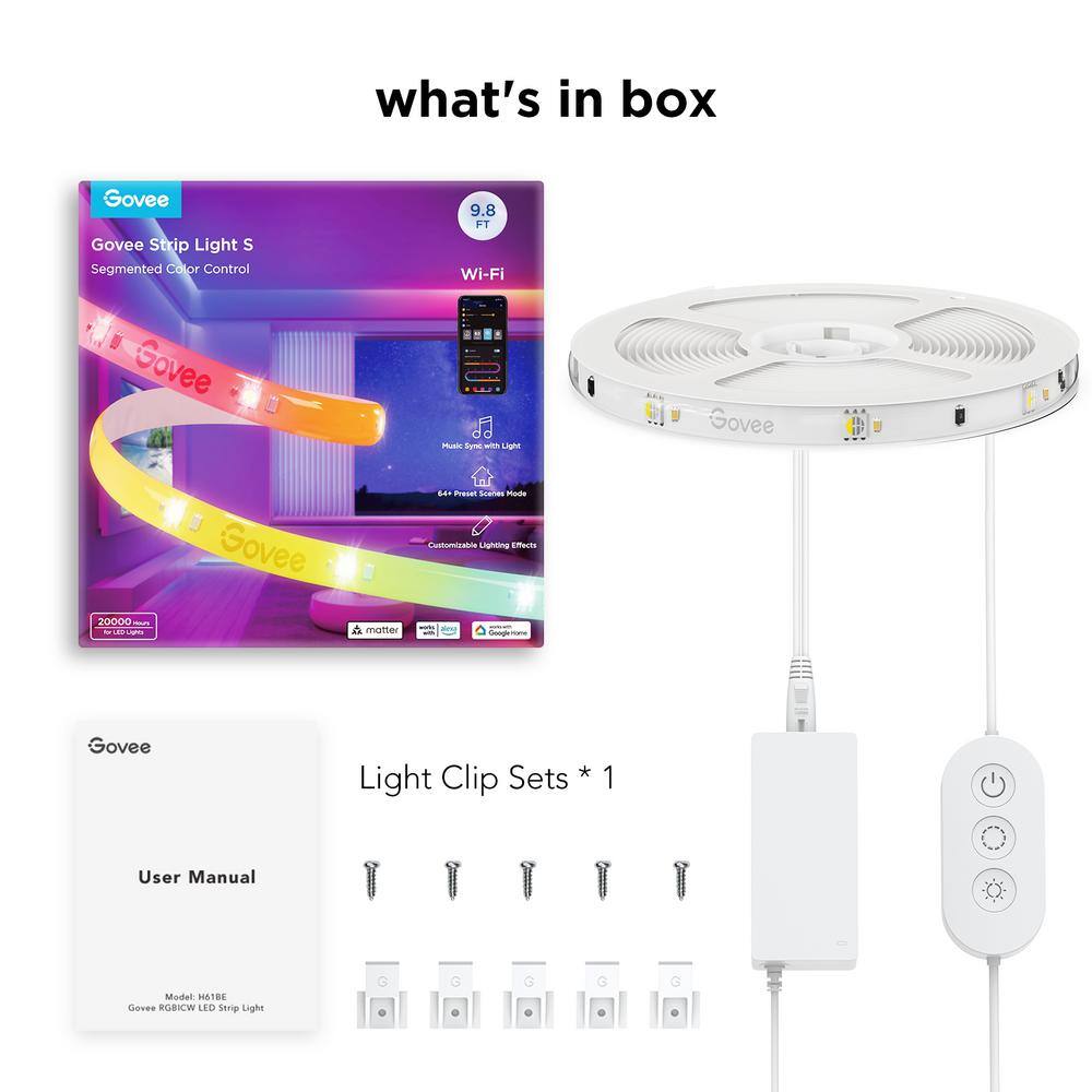 Govee 9.8ft Color-Changing Wi-Fi LED Strip Lights