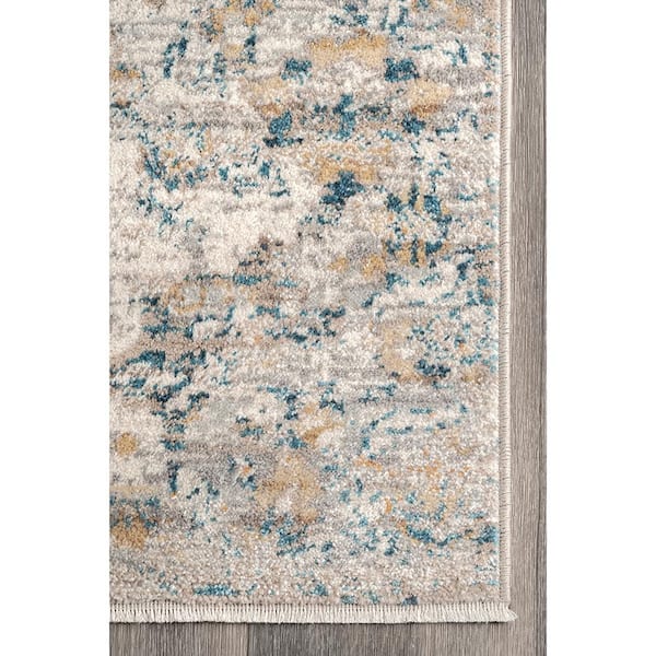 nuLOOM Alessandra Millifleur Medallion Blue 7 ft. x 9 ft