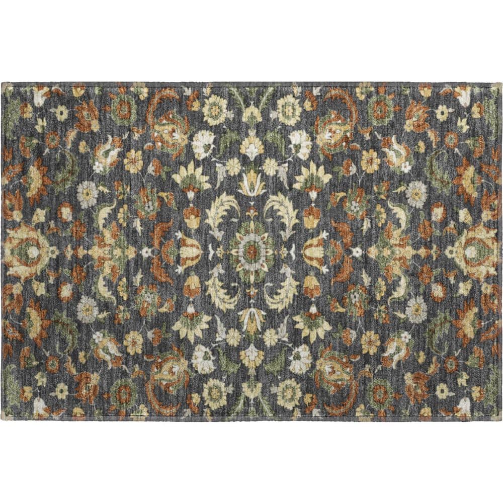 Mayfield Premium Machine Washable Abstract AMF2473 Charcoal 2 ft. x 3 ft. Accent Rug price history on PriceWatchPro