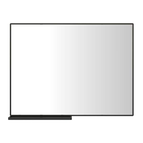 Boosicavelly 40 in. W x 4.72 in. H Rectangular Aluminum Framed Wall Bathroom Vanity Mirror in Black