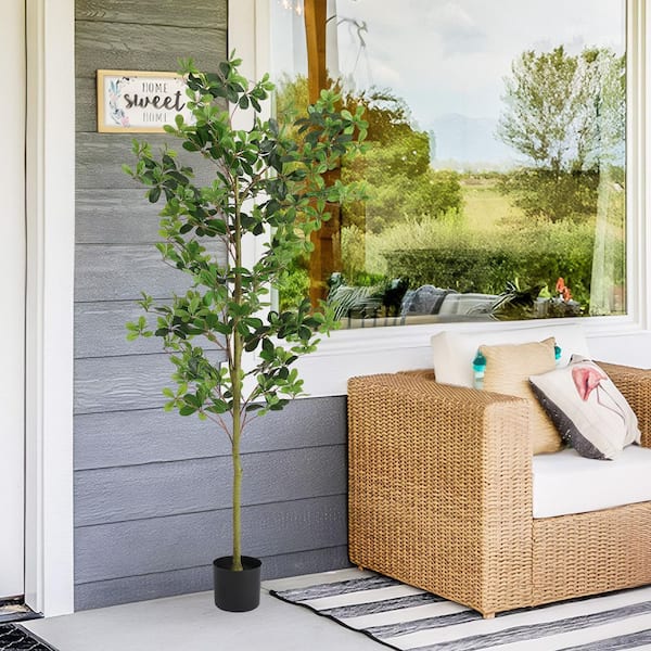 180cm Tung Tree Ground Flower Decoration Artificial Green Plant, 1-Piece