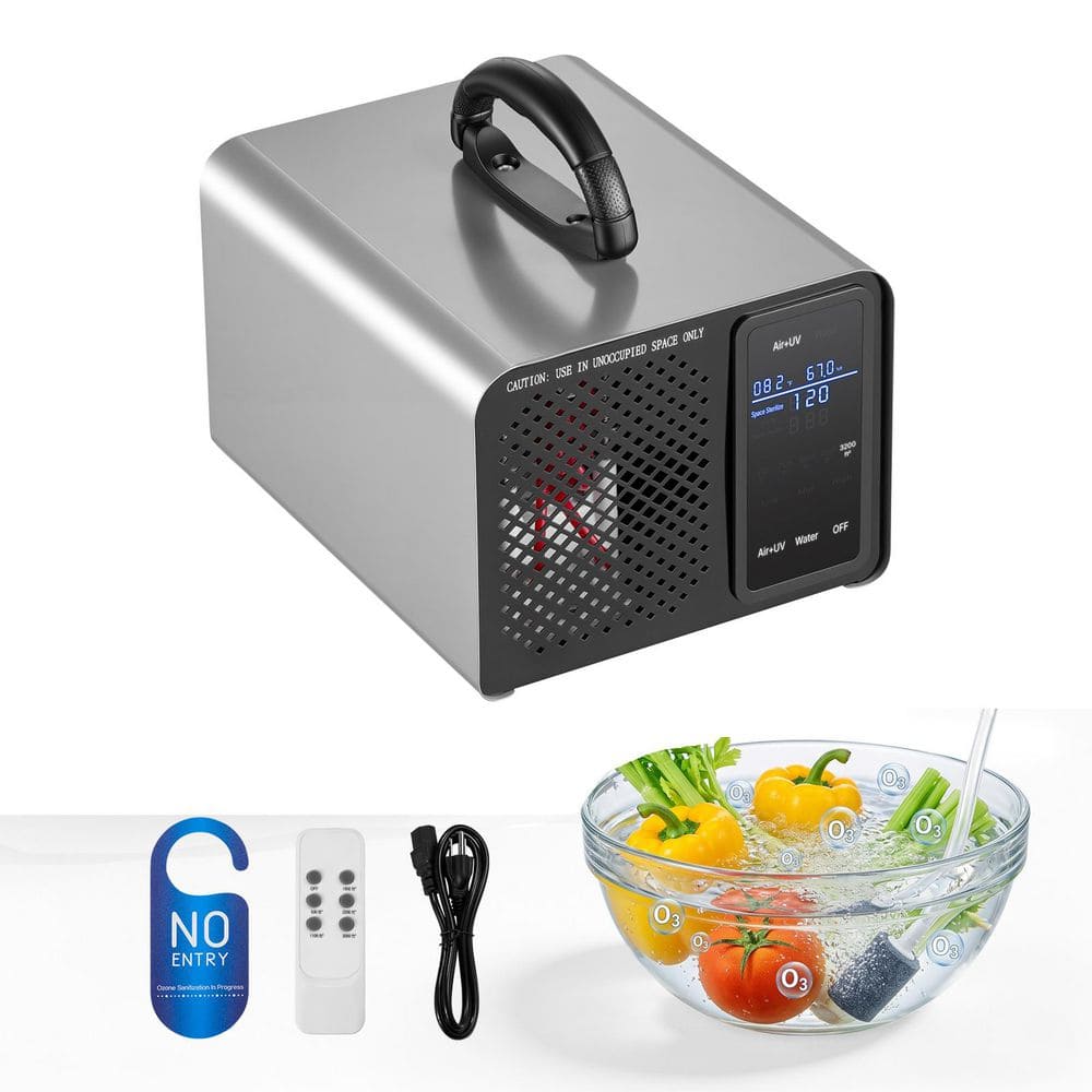 3200 sq. ft. Ion Generator Ozone Generator in Black with LCD Touchscreen, 36000mg/h Output, 15s Delayed Start and Timer price history on PriceWatchPro