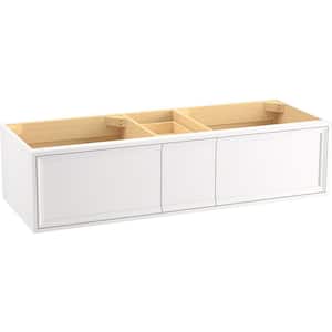 Lodern 61 in. W x 22.4 in. D x 15.2 in. H Bathroom Vanity Cabinet without Top in Linen White