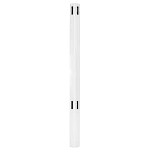 Pro Series 5 in. x 5 in. x 72 in. White Vinyl Woodbridge Routed Corner Fence Post