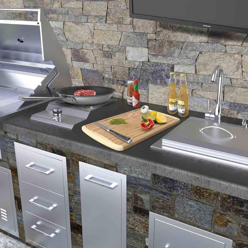13-inch Stainless Steel Countertop or Drop-in Gas Burner