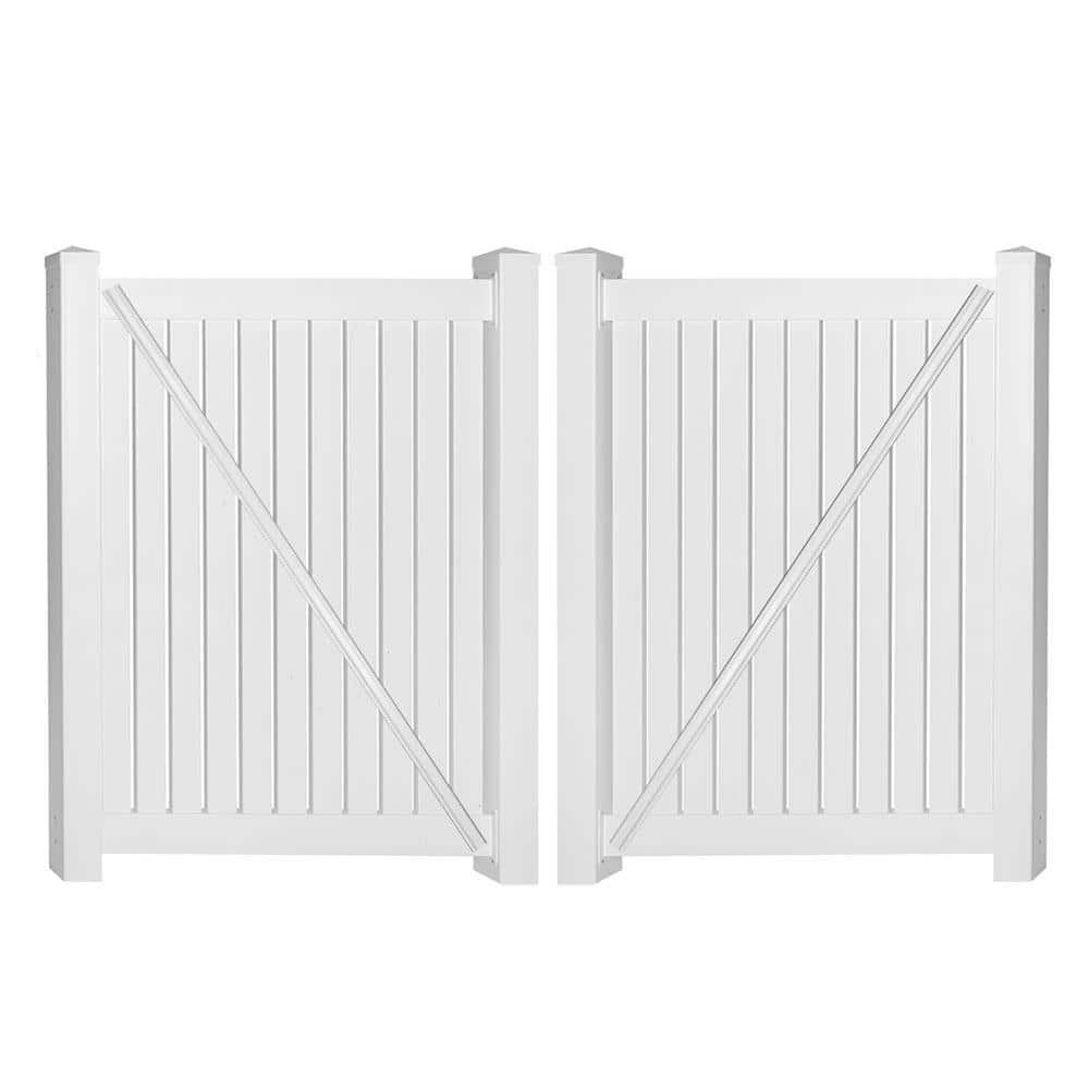 Hanover 8 ft. W x 4 ft. H White Vinyl Pool Fence Double Gate price history on PriceWatchPro