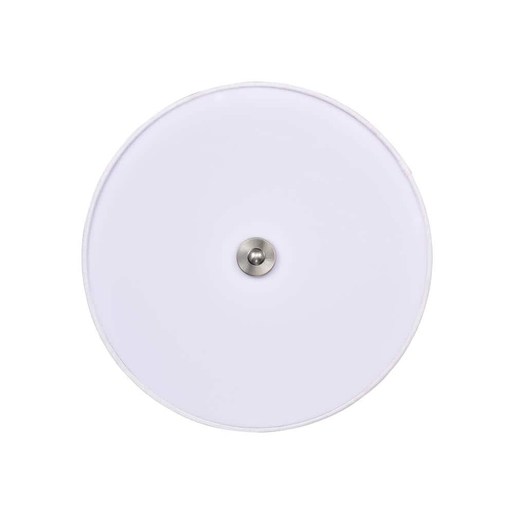 15" Brushed Nickel LED Drum Flush Mount Ceiling Light