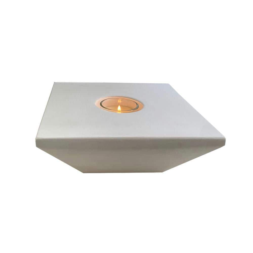 Studio White Gypsum Prism Candle Holder Single Pack