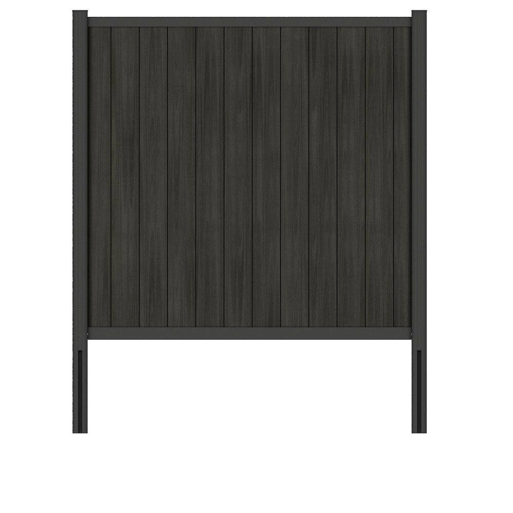 UltraEasy 6 ft. x 6 ft. Indian Ebony Composite Flat Style Vertical Fence Panel Kit with Black Frame price history on PriceWatchPro