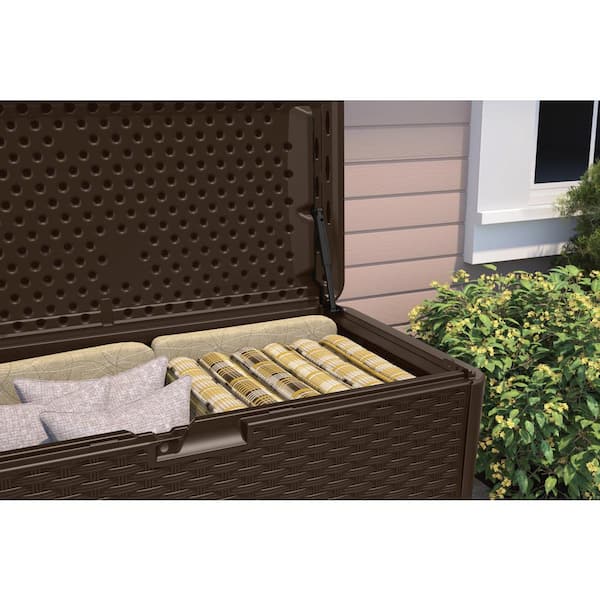 Java 134 Gal. Plastic Wicker Deck Box