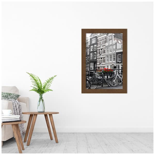 24x34-20x30 Modern Black Frame, with White Mat