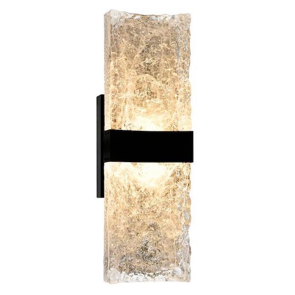 CWI Lighting Lava 2 Light Integrated LED Black Wall Light