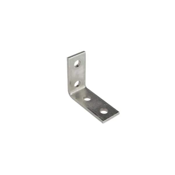 NEWHOUSE ELECTRIC 90 Degree 4 Hole Strut Channel Bracket, Silver (No Magnets)