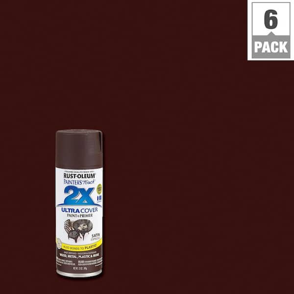 Rust-Oleum Painter's Touch 2X 12 oz. Satin Espresso General Purpose Spray Paint (6-Pack)
