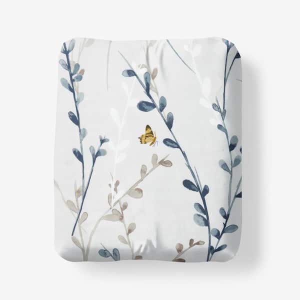 The Company Store Legends Hotel Spring Buds Wrinkle-Free Gray Multi Sateen Queen Fitted Sheet