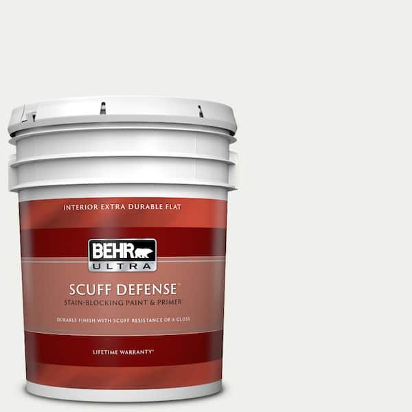 BEHR ULTRA 5 gal. #57 Frost Extra-Durable Flat Interior Paint & Primer