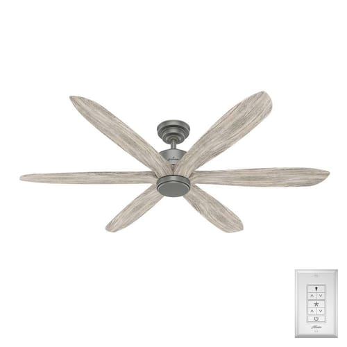 Rhinebeck 58 in. Indoor Matte Silver Ceiling Fan with Wall Control For Bedrooms Ceiling Fans
