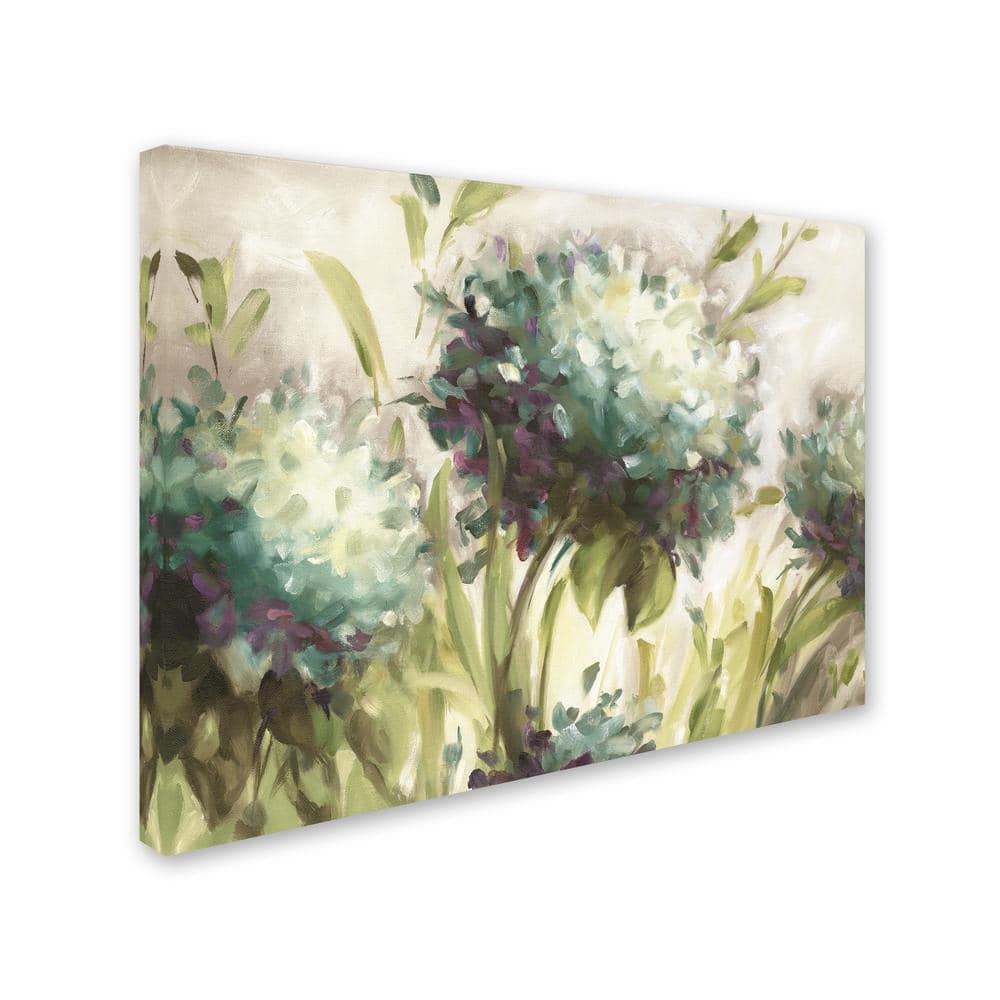Lisa Audit Hydrangea Field Blue and Green Canvas Art