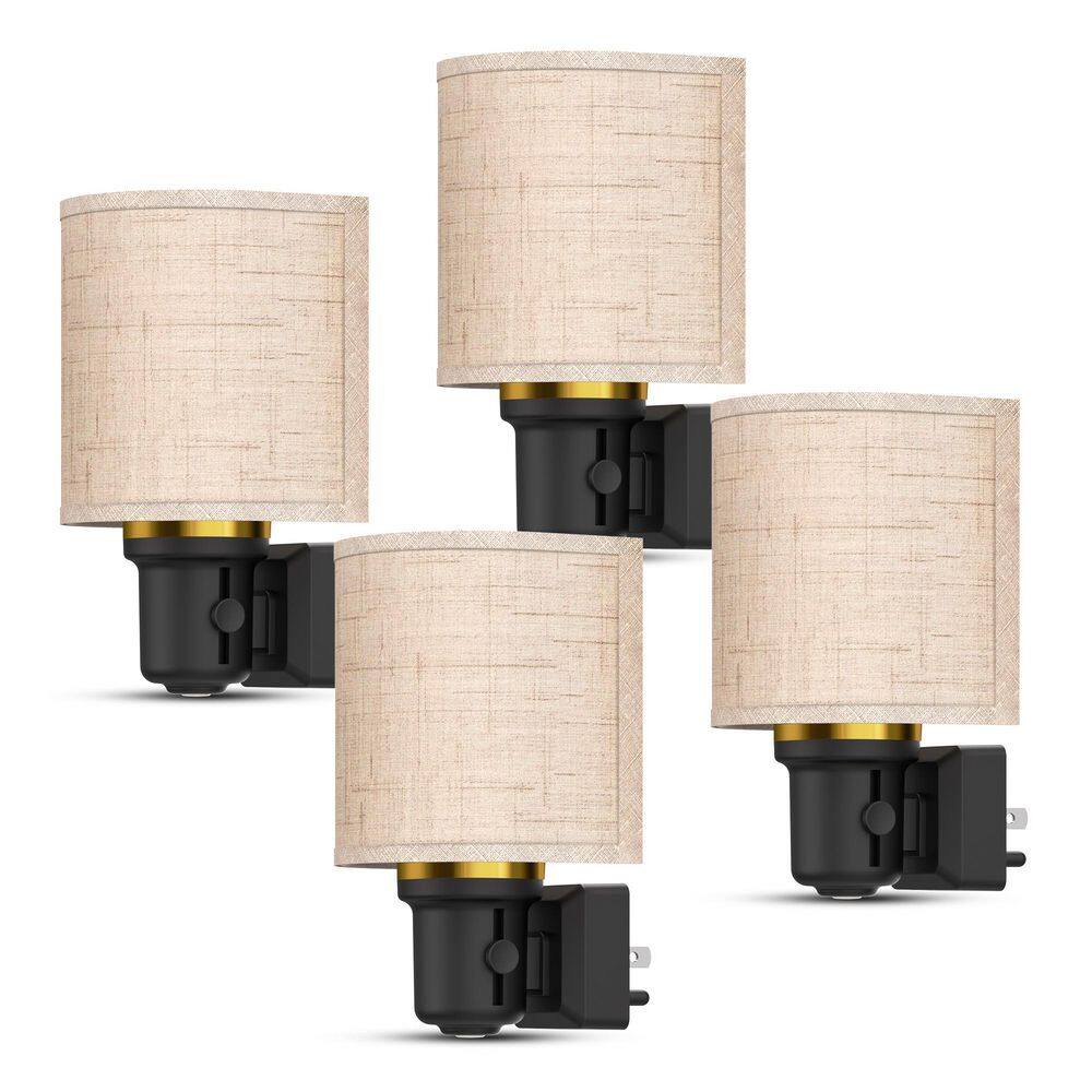 Fabric Design LED Night Lights Plug into Wall – 0–100LM Dimmable with Light Sensor, Warm White 3000K Glow(4-Pack) price history on PriceWatchPro