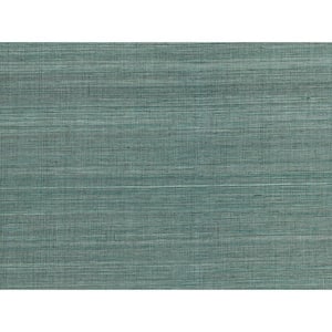 Laem Teal Grasscloth Wallpaper Grass Cloth Peelable Roll (Covers 72 sq. ft.)