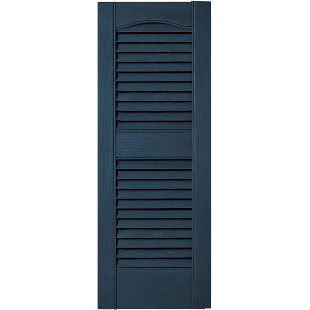 Builders Edge 12 in. x 31 in. Louvered Vinyl Exterior Builders Edge 12 in. x 31 in. Louvered Vinyl Exterior