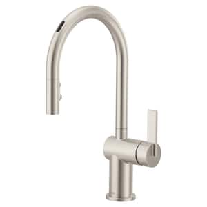 Cia Single-Handle Smart Touchless Pull Down Sprayer Kitchen Faucet with Voice Control and Power Clean in Stainless