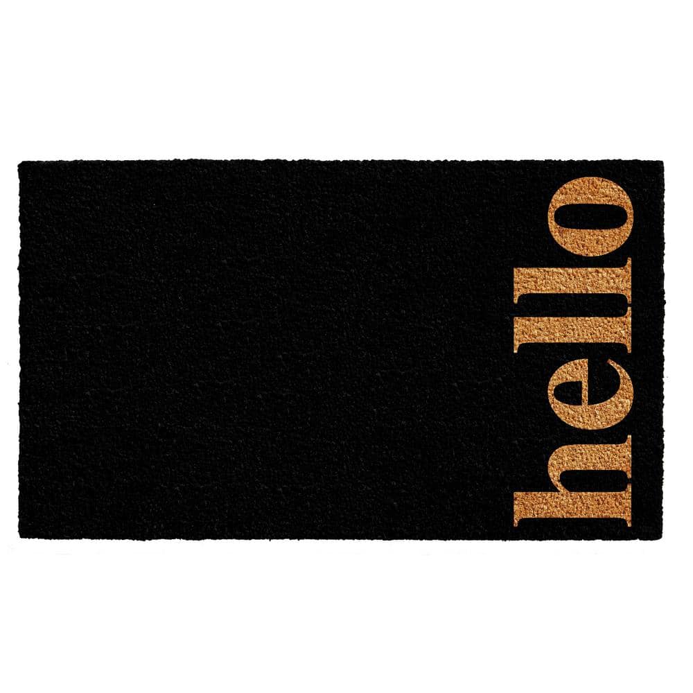 "Vertical Hello Doormat, Black/Natural, 17"" x 29""" price history on PriceWatchPro
