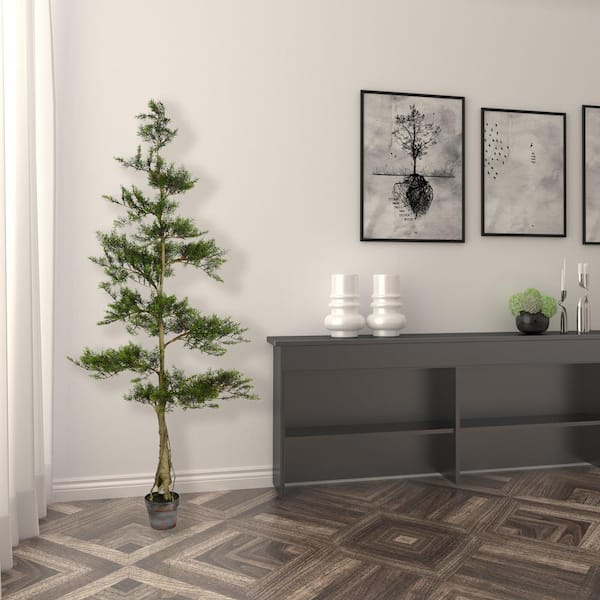 Vickerman 6 ft. Artificial Potted Cedar Tree