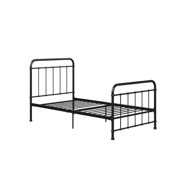 DHP Bice Black Metal Twin Bed DE15262 - The Home Depot