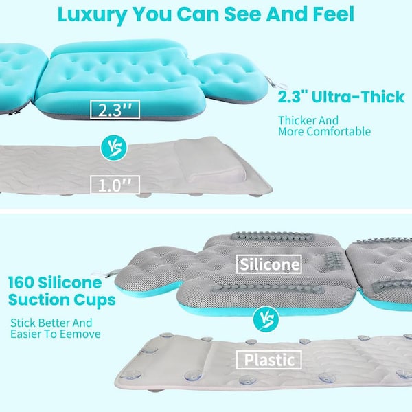 Adrinfly Luxury Full Body Bath Pillow for Bathtub, Thick Cushion