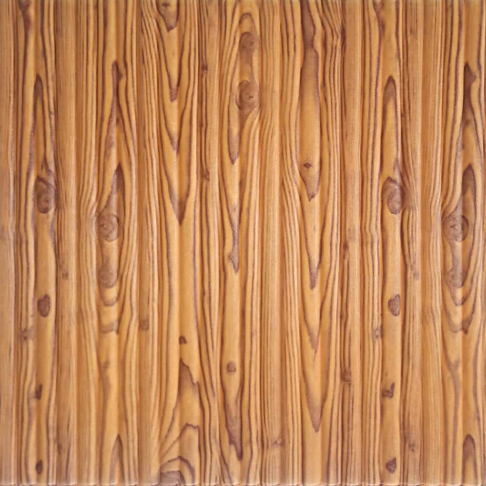 Dundee Deco AZ-W0444 Distressed Wood Brown, Beige Cut Logs Peel