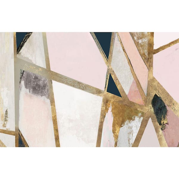 GIANT ART 48 in. x 72 in. "Warm Geometric II Blush Version" by PI Studio Canvas Wall Art