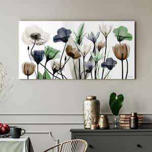 "Floral Landscape" Unframed Free Floating Tempered Glass Panel Graphic Wall Artv Print 24 in. x 48 in.