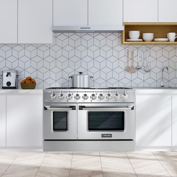 https://images.thdstatic.com/productImages/e20456e3-9b67-4385-9ee8-8dd3fa8fd169/svn/steel-mueller-double-oven-gas-ranges-gr-670-4f_600.jpg