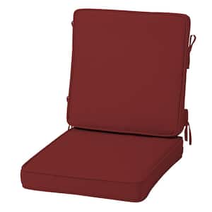 Modern Acrylic Outdoor Dining Chair Cushion 20 x 20, Classic Red