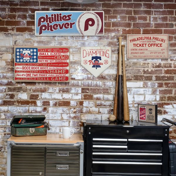 Open Road Brands Philadelphia Phillies Vintage Ticket Office Wood Wall Decor 90183536 S The Home Depot