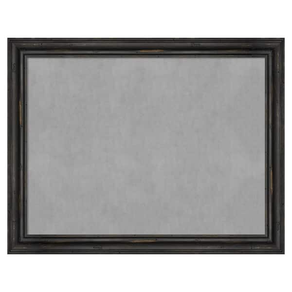 Amanti Art Rustic Pine Black Narrow 27 in. x 21 in. Framed Magnetic Board