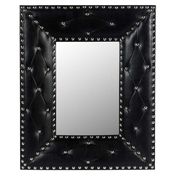 Unbranded 21 in. W x 26 in. H Modern Rectangle Framed Black Decorative Wall Hanging Mirror