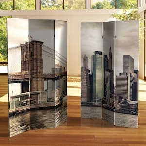 New York 6 ft. Printed 3-Panel Room Divider